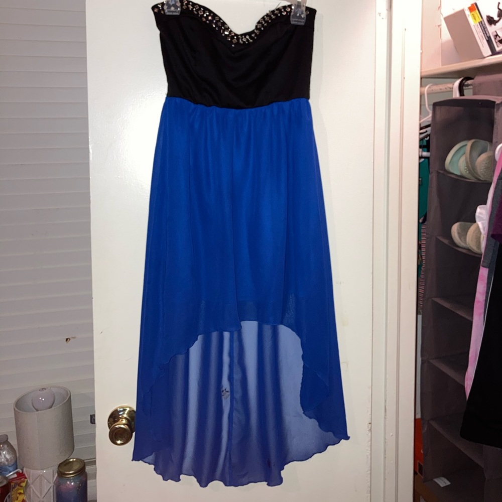 Navy blue strapless dress (make an offer)